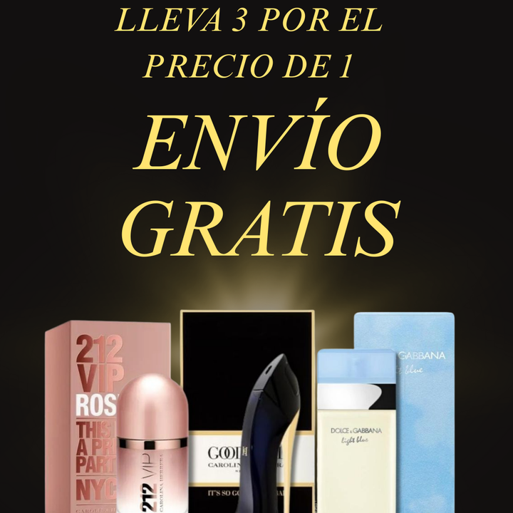 ✨ Kit Exclusivo de Perfumes Premium – 212 VIP Rosé, Good Girl& Light Blue ✨