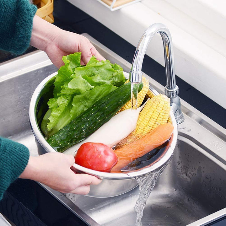 🥗 Colador Rallador Multifuncional de Acero Inoxidable 3 en 1