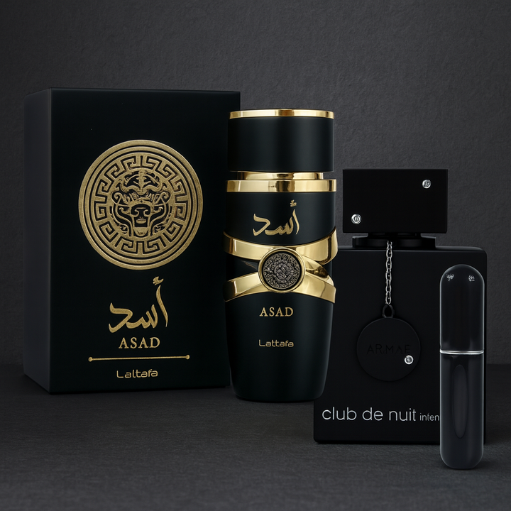 🛒💛Combo 3 Perfumes + Perfumero Recargable (Caballero)