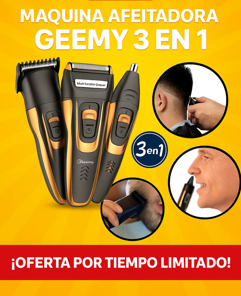 MAQUINA AFEITADORA GEEMY 3 EN 1