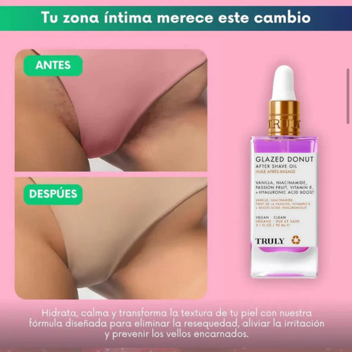🌿 TRULY GLAZED DONUT AFTER SHAVE OIL – 60ML // 2 por el precio de 1