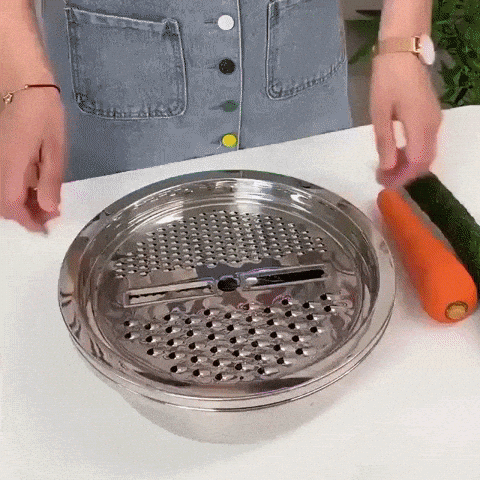 🥗 Colador Rallador Multifuncional de Acero Inoxidable 3 en 1