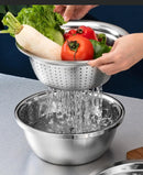 🥗 Colador Rallador Multifuncional de Acero Inoxidable 3 en 1